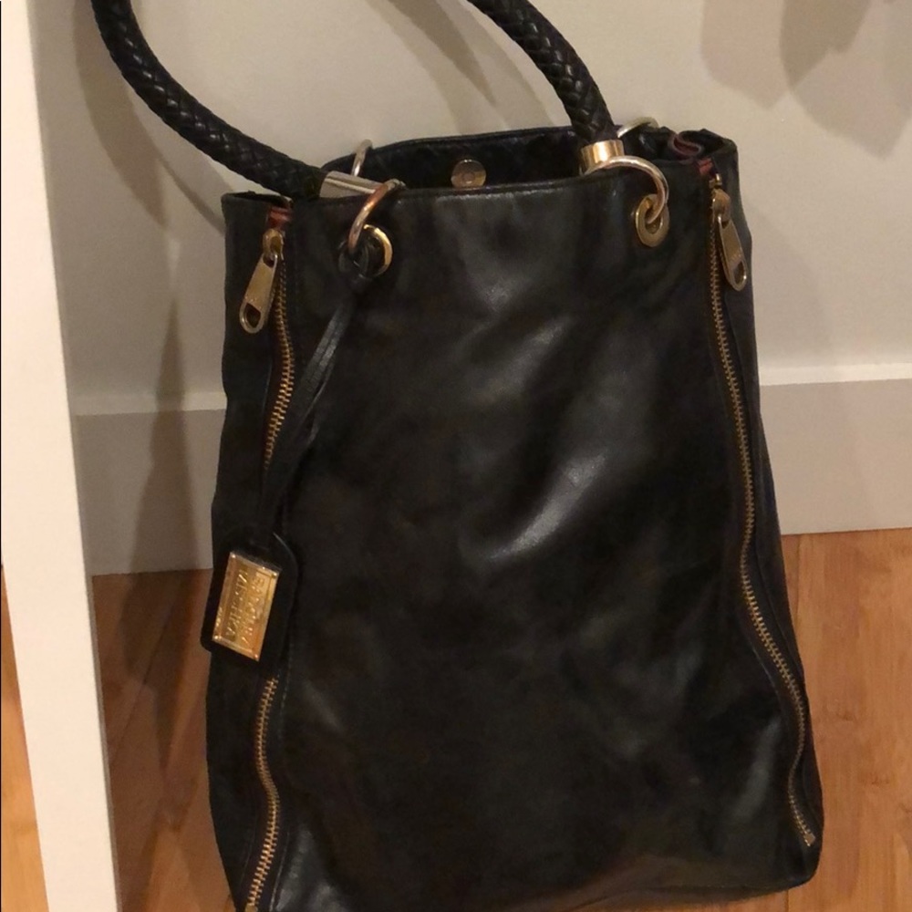 Bagley Mischka Black/Red leather bag